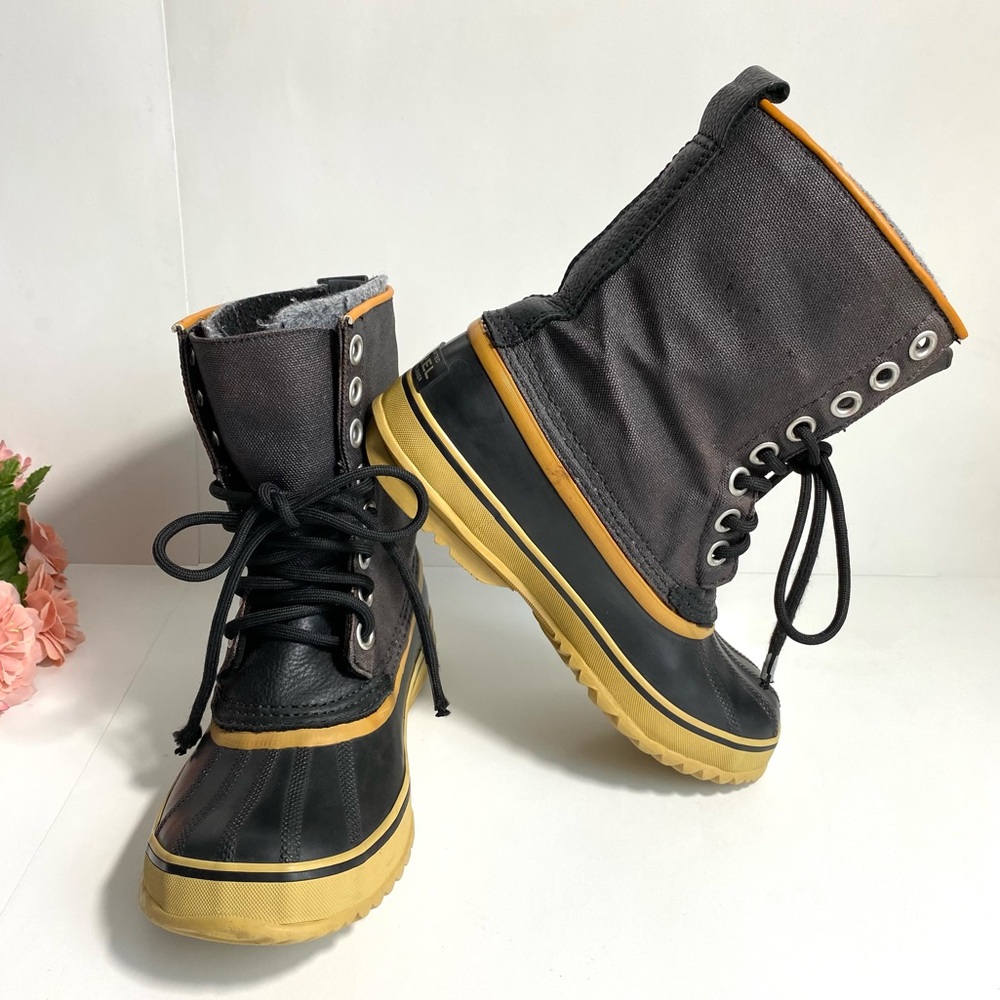 SOREL 1964 CVS Premium Black Waterproof Canvas Winter Boots